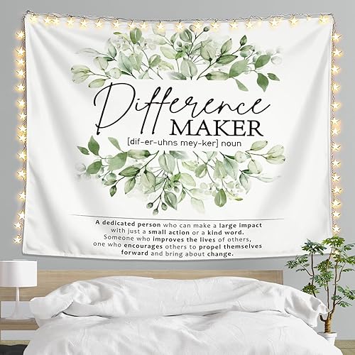 LIANGW Difference Maker Definition Home Office Sage Green Tapestry Aestheti