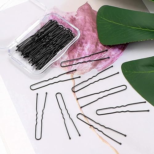 Miniatura 10 de AIEX Kit de 50 horquillas en forma de U, pinzas para el cabello de sujeción segura para mujeres y niñas y peluquería (marrón)