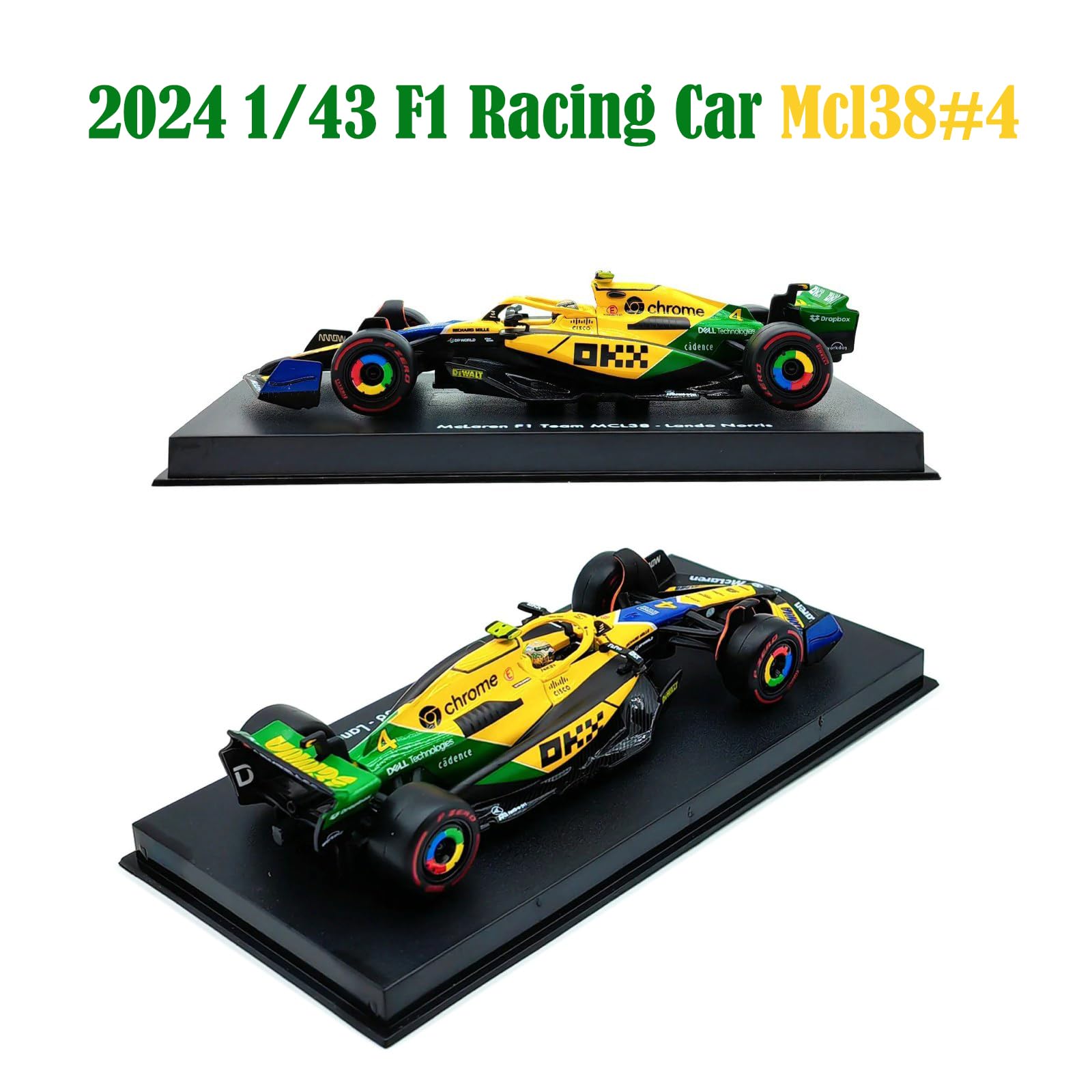 Amazon.com: HTLNUZD 2024 New 1/43 F1 MCL38#4 Racing Car F1 Alloy