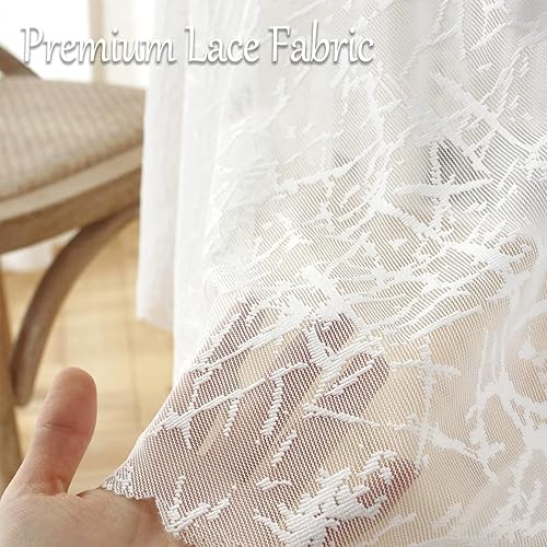 Miniatura 9 de Jeloris Mantel redondo de encaje con elegante parte inferior festoneada para cualquier evento especial como boda, fiesta de cumpleaños, baby shower,