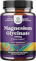 Vista 12 de Cápsulas de glicinato de magnesio de alta absorción - 500 mg de glicinato de magnesio por porción para sueño relajante más apoyo muscular, óseo