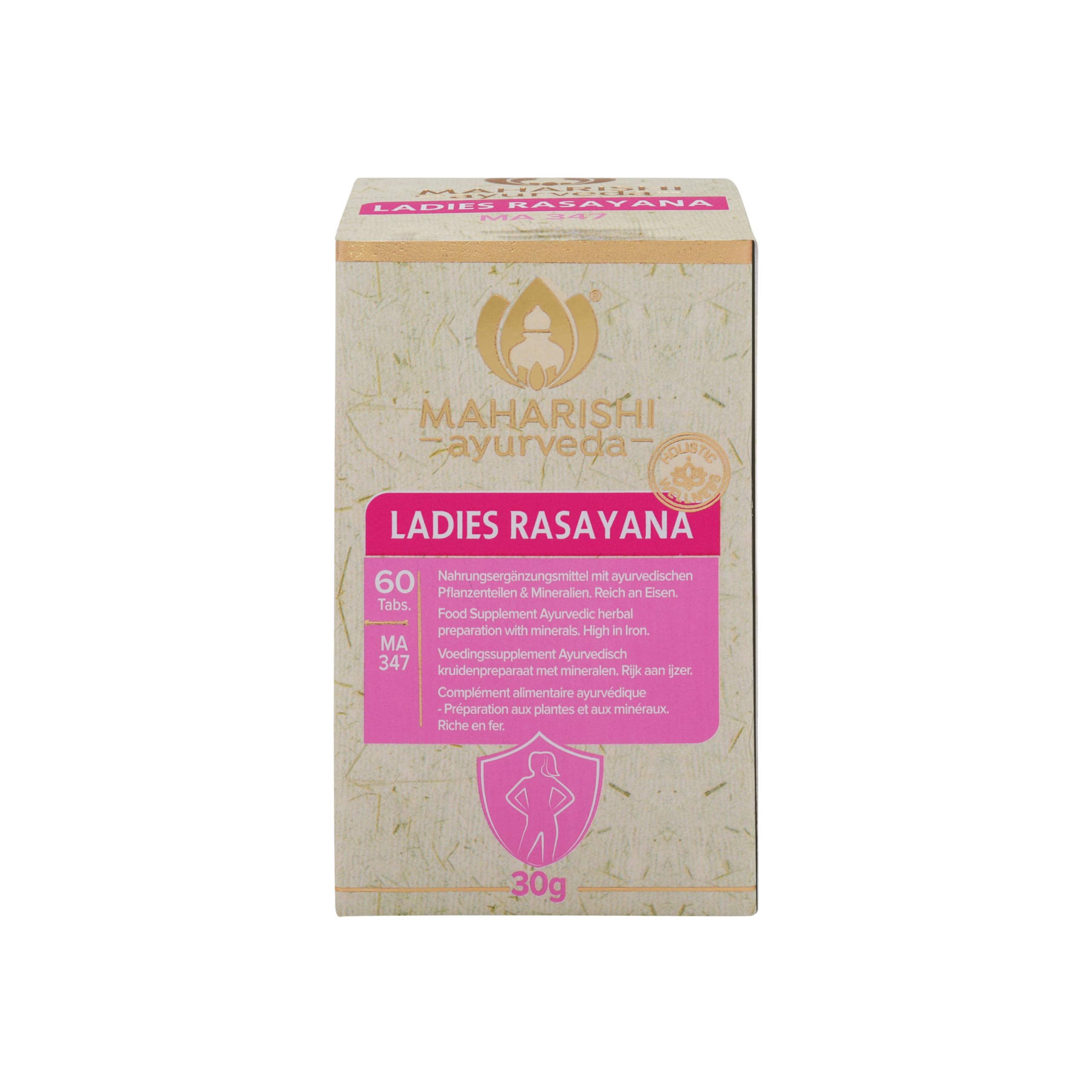 Maharishi Ayurveda Ladies Rasayana (für Frauen) | Nahrungsergänzungsmittel mit ausgewählten ayurvedischen Pflanzenteilen & Mineralien | Reich an Eisen | 60 Tabletten | 1 er Pack