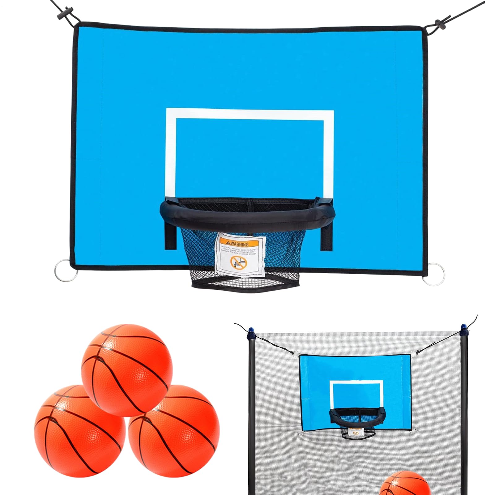 Panier de basket pour trampoline facile à installer dans le jardin - 8