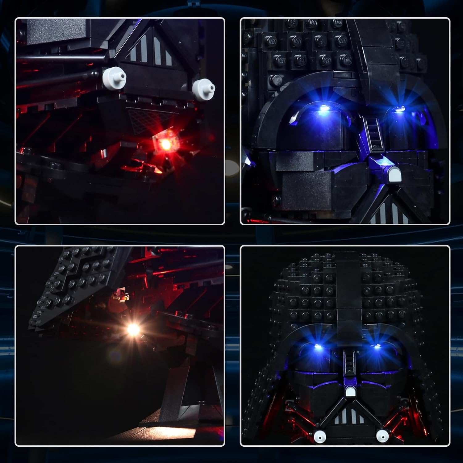 LED Light Kit for Lego 75304 Darth Vader Helmet, Light Kit ONLY, Lego Model NOT Included, Blue
