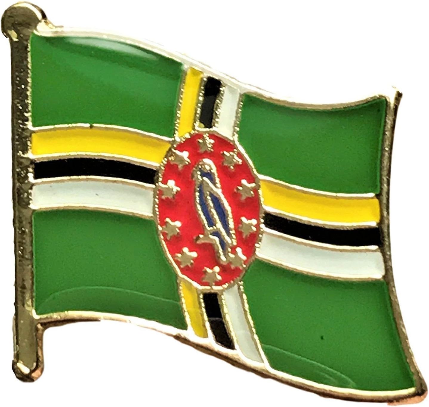 AES Dominica Country Flag Bike Hat Cap Lapel Pin