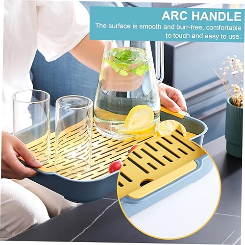 Miniatura 2 de Holibanna Bandeja de drenaje Escurridor De para Fregadero Fregadero Estante de drenaje de utensilios Bandeja de drenaje de platos Bandeja de drenaje