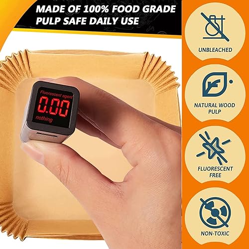 Miniatura 3 de Lartoka - Forro de papel desechable para freidora de aire, cuadrado de 9 pulgadas, 130 unidades, resistente a altas temperaturas, para freidora de