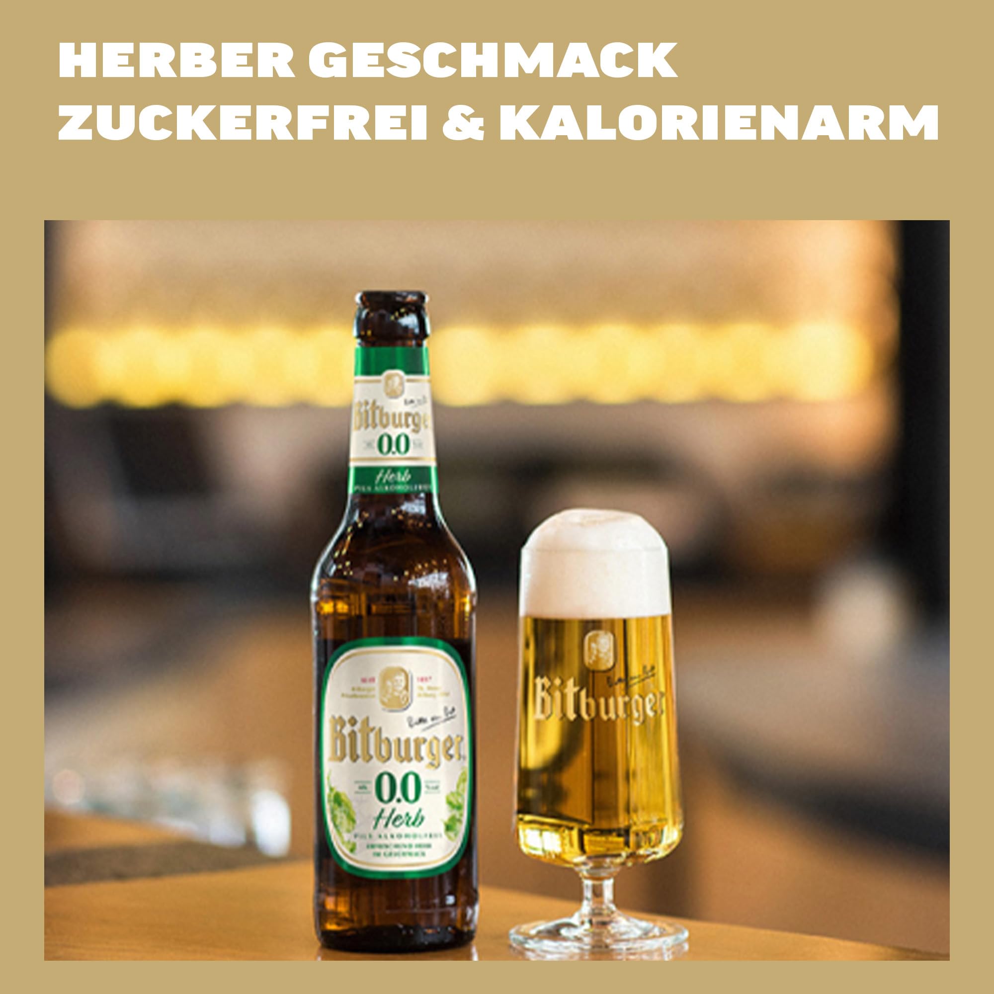 Bitburger 0,0% Herb Pils Alkoholfrei - Dosen-Bier (24x 0,5l) - Hopfenbetonter Pilsgenuss - Nach Deutschem Reinheitsgebot Gebraut