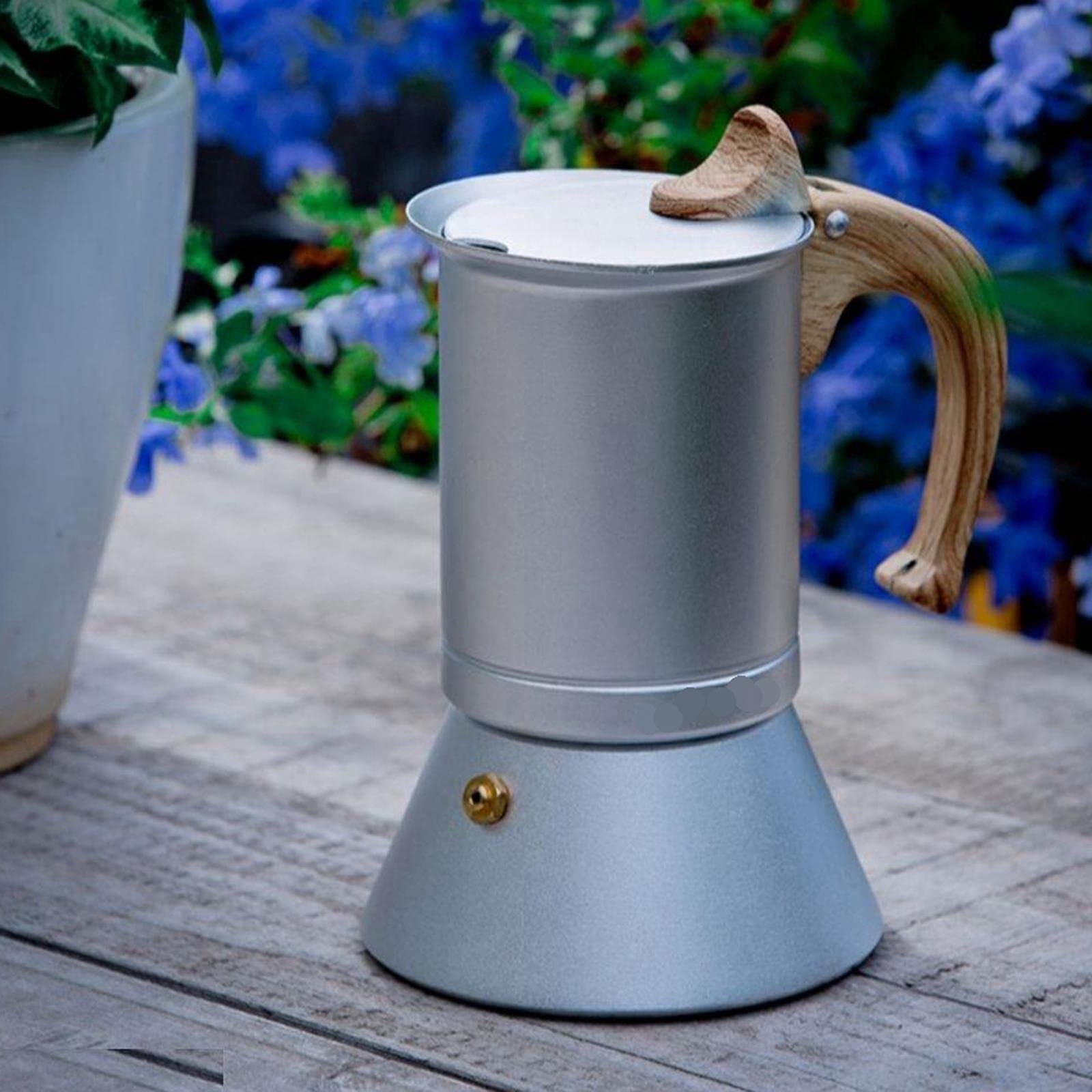 Caffettiera in Alluminio per Uso Alimentare 150 ml 3 Tazze Caffettiera Espresso Caffettiera Moka Fornello a induzione Riscaldamento per L'Ufficio Domestico
