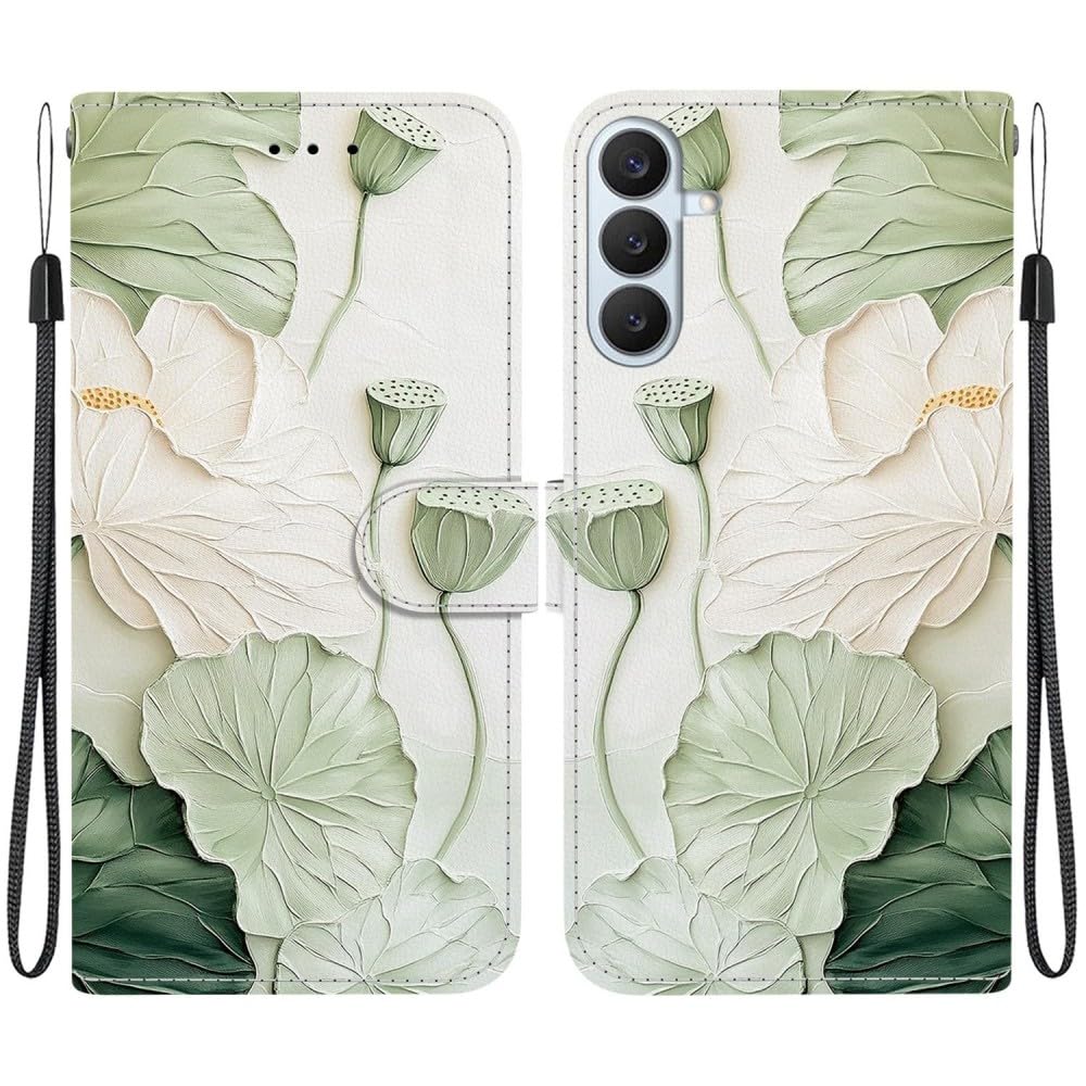 Housse Galaxy S25 Plus lotus en cuir pour vos déplacements