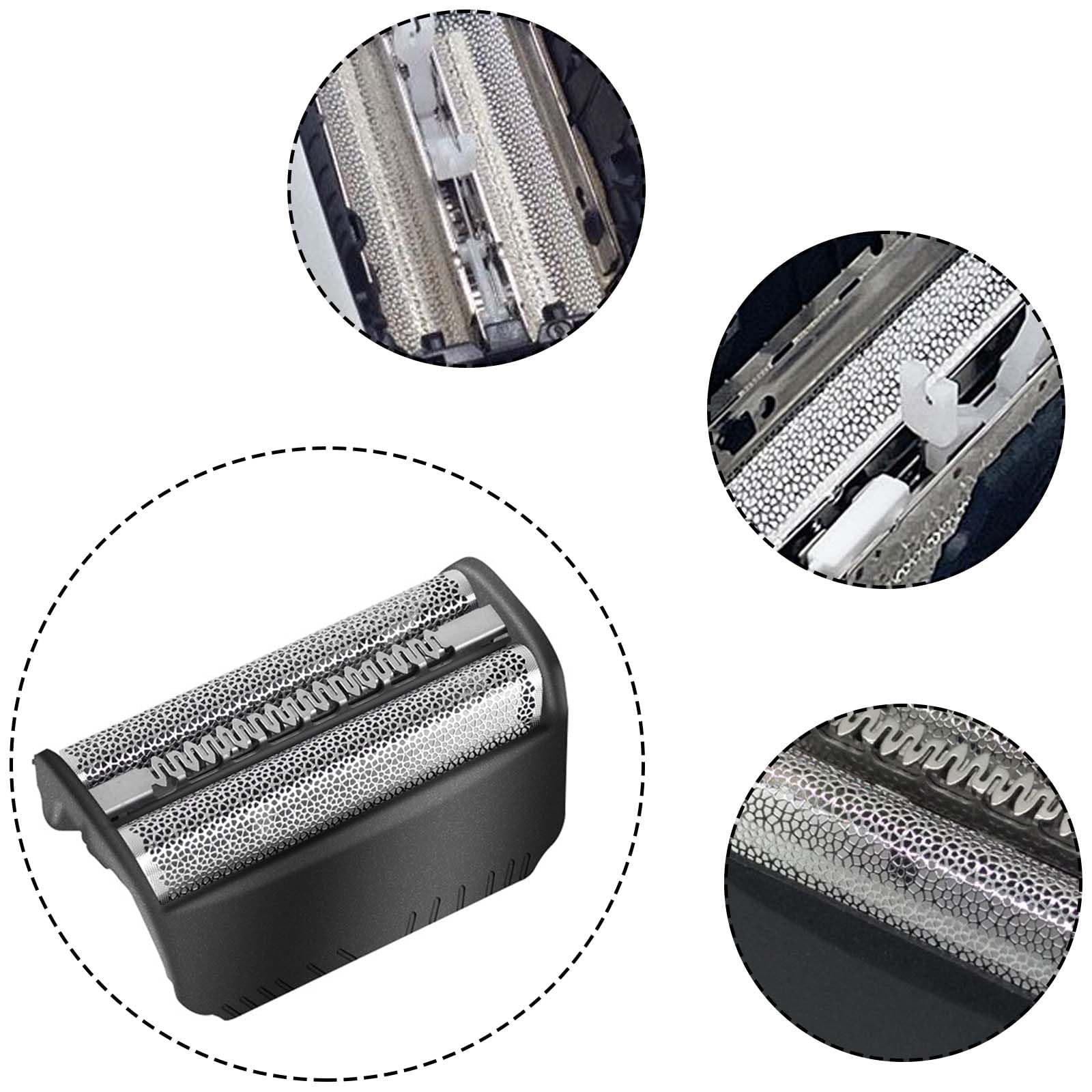 Braun 1 Stück für Serie 3 Ersatzkopf, Kompatibel mit 30B 310 330 340 5746 4875 7630, Schwarz/Silber, Inkl. Bürste und Reinigungstuch, Unisex, Modern, Mit Integriertem Wiederaufladbaren Akku, Grayscale