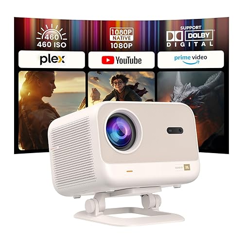 [Netflix-Licensed/Sound by JBL] Yaber L2 Plus Projector with WiFi and Bluetooth, Native 1080P Projector 4K Support, Auto Focus/Keystone Correction, Built-in Apps, Portable Proyector for Home & Outdoor