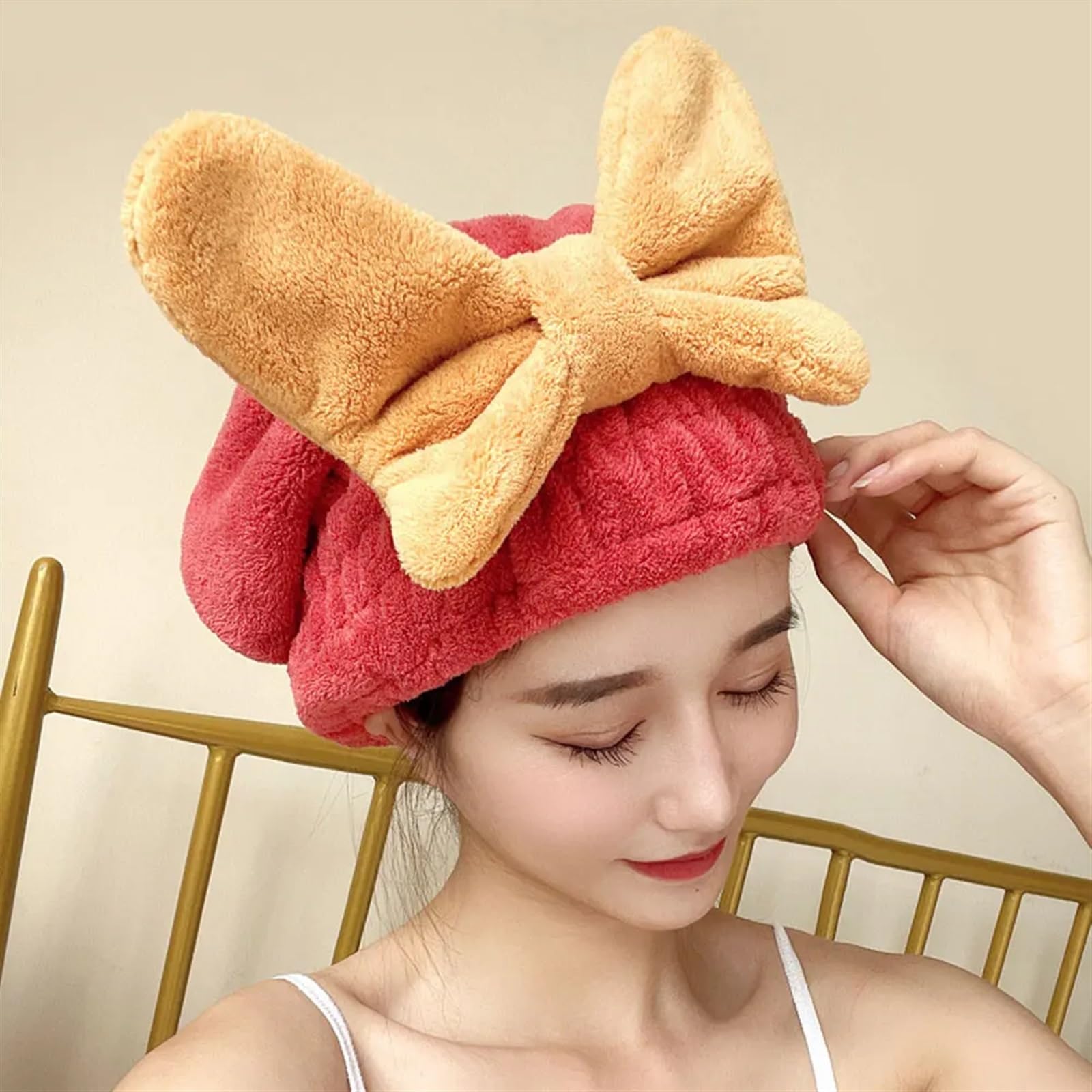 Toallas para Secar El Pelo Toallas de Secado Cabello Terciopelo Coral, Turbante súper Absorbente, Gorro Toalla for el, Envoltura(Mix-4PC,4PCS)