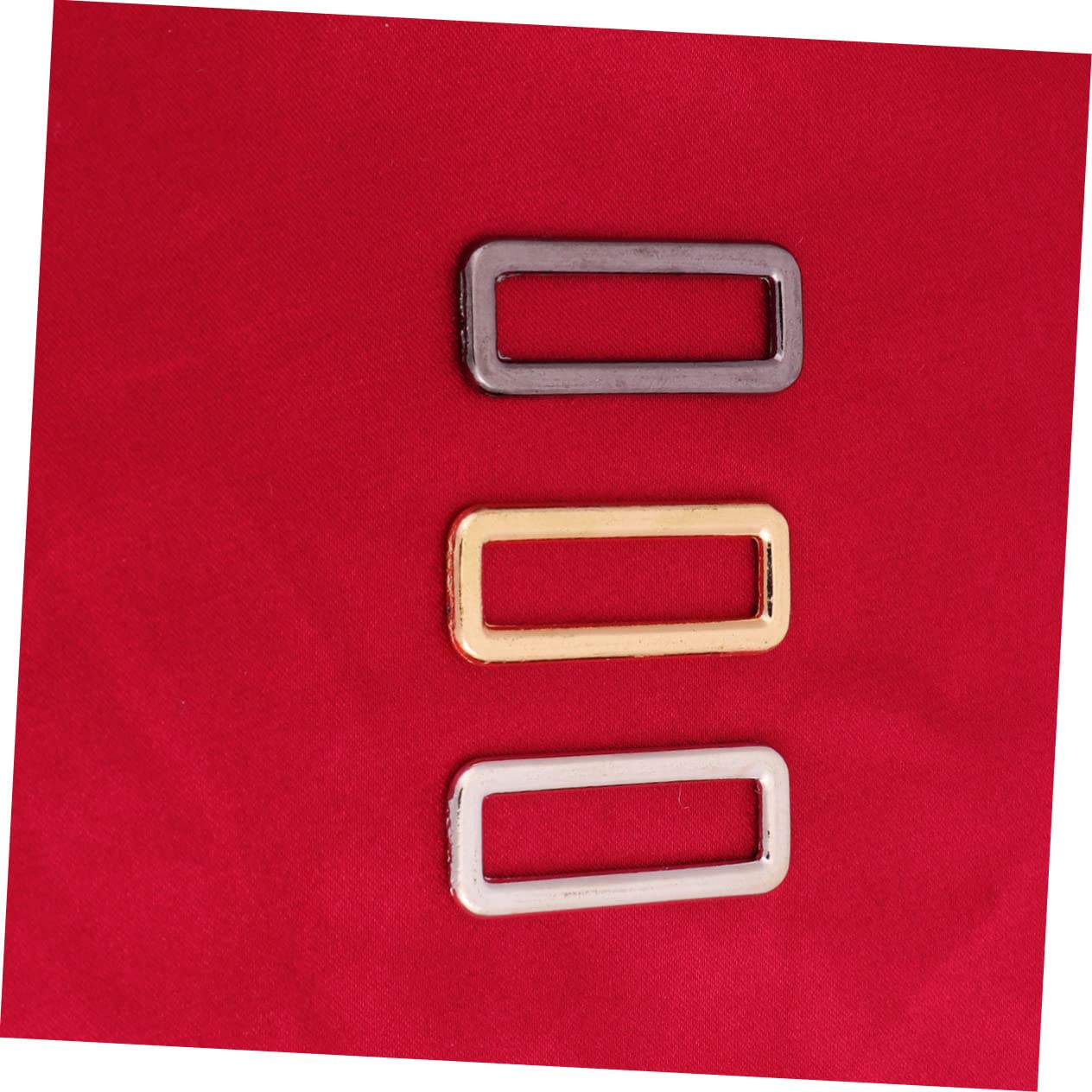 Operitacx 90pezzi Fibbia Quadrata Metallo Per Accessori Di Fibbia Lega Stabile Per Borse Zaini Tote Argento Nero Pratica e Leggera Per Uso Domestico e Negozio