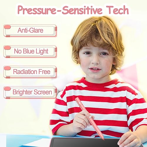 Miniatura 3 de Tableta de escritura LCD, tableta de dibujo colorida de 8.5 pulgadas, almohadillas de dibujo electrónicas reutilizables borrables, juguete educativo