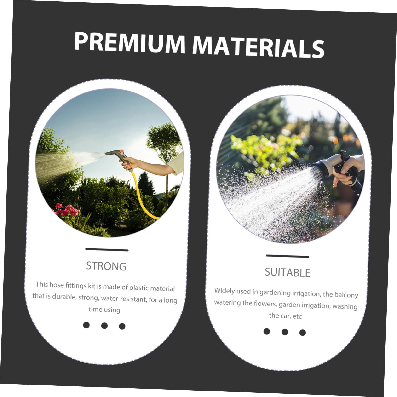 TOYANDONA 3 Set Raccordi Per Tubi Da Giardino Durevoli Connettore All'aperto Collegare Irrigazione Collegamento Rapido Del Tubo Fornitura Giardino Plastica Black 25 Pezzi*3
