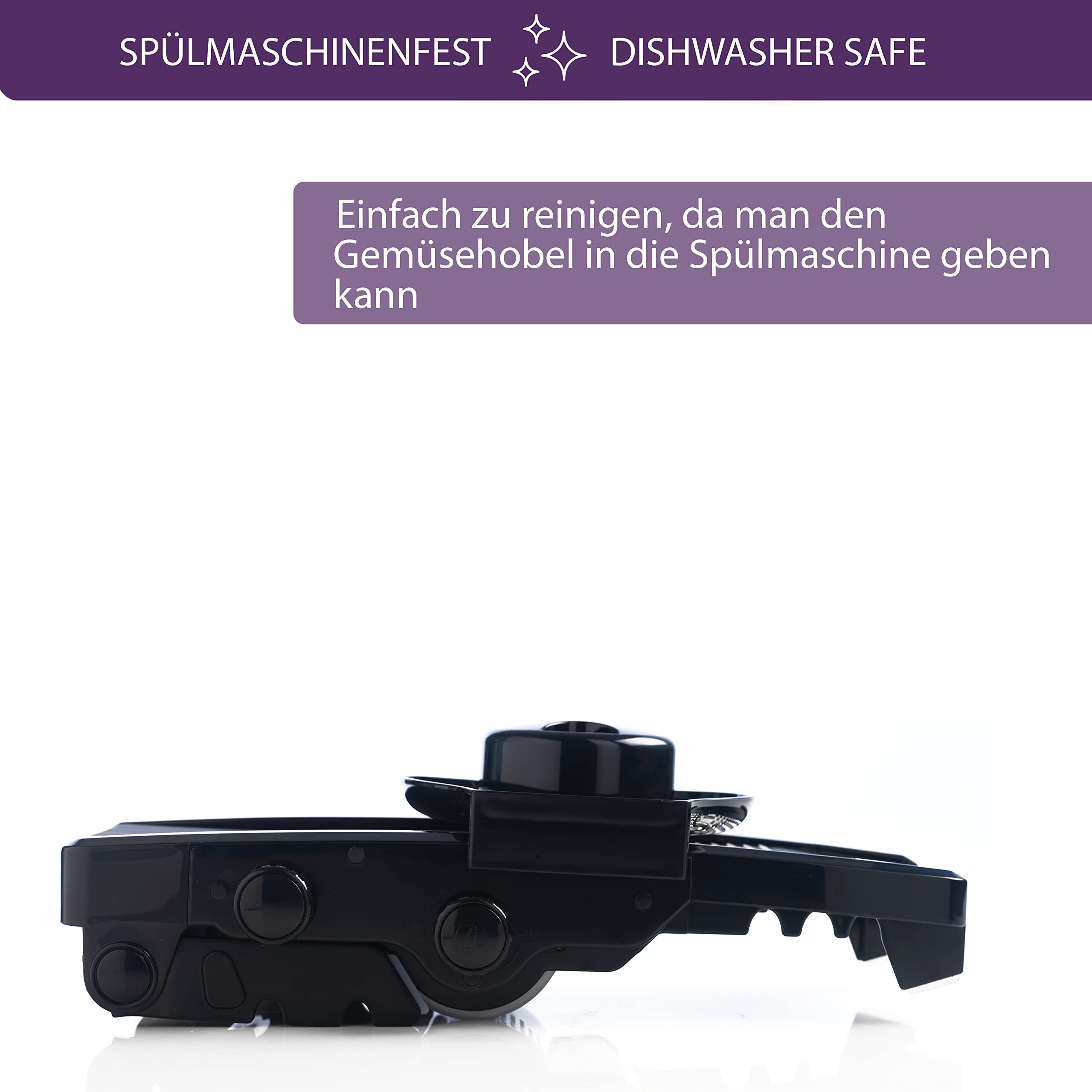 Mastrad Gemüsehobel - Gemüseschneider - mit hochwertiger Klinge aus Edelstahl - Gurkenhobel Scheibenschneider- Gemüsehobel -Kartoffelschneider -Karottenhobel -Pommesschneider