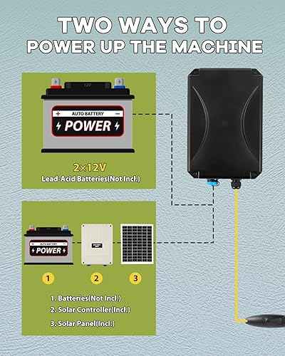Miniatura 5 de Abridor de puerta automático solar de 12 pies 660 libras con panel solar de 20 W, kit completo de motor de puerta alimentado por batería para
