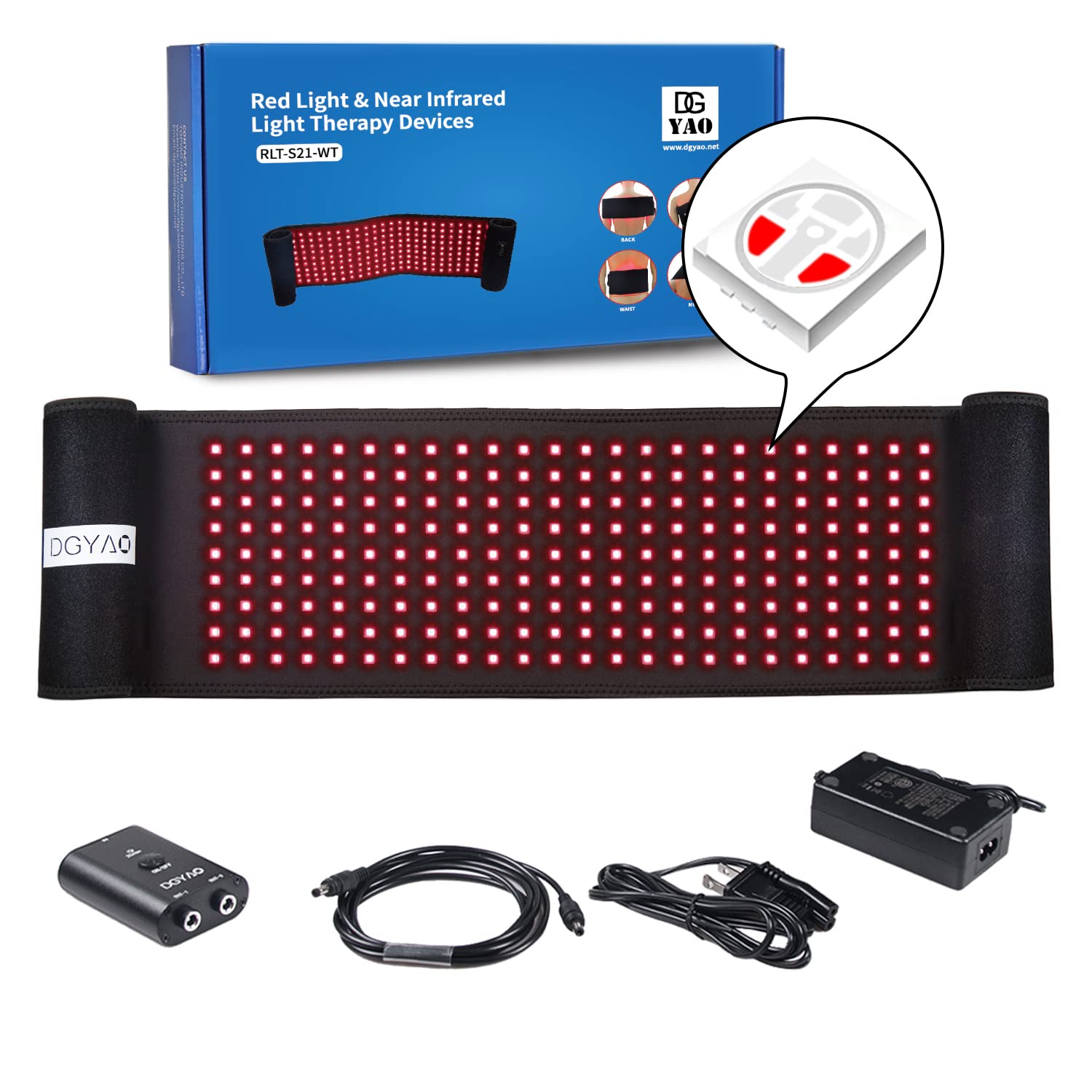 Buy Red Light Therapy Device Near Infrared 880nm Led Wrap Back Pain Home Office Use Red Light