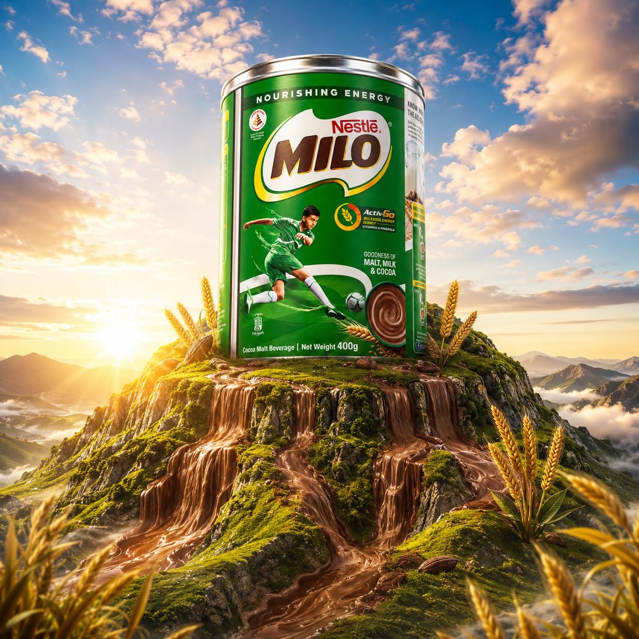 Milo Bebida Instantánea de Chocolate (África) Paquete de 1 x 400 Gr 400 g