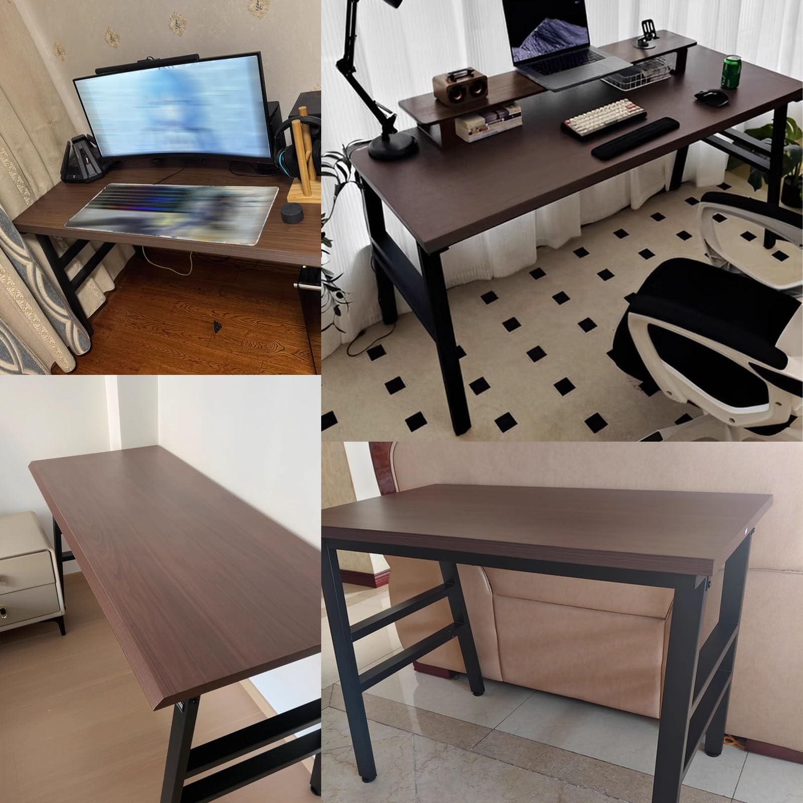 Scrivania rustica, banco da lavoro per dirigenti, robusto tavolo da scrittura per casa, studio, sala da pranzo, perfetto per lavoro e studio