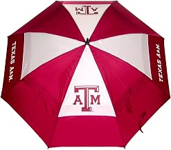 Team Golf NCAA Texas A&M Aggies Golf Umbrella 62" Golf Umbrella with Protective Sheath, Double Canopy Wind Protection Design, Auto Open Button