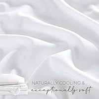 Vista 5 de Comfort Spaces Juego de sábanas de 100% rayón (de bambú), transpirable, con bolsillo profundo de 15 pulgadas, para todas las estaciones, juego