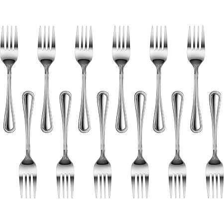 New Star Foodservice 58062 Slimline Pattern, 18/0 Stainless Steel, Salad Fork, 6.25-Inch, Set of 12