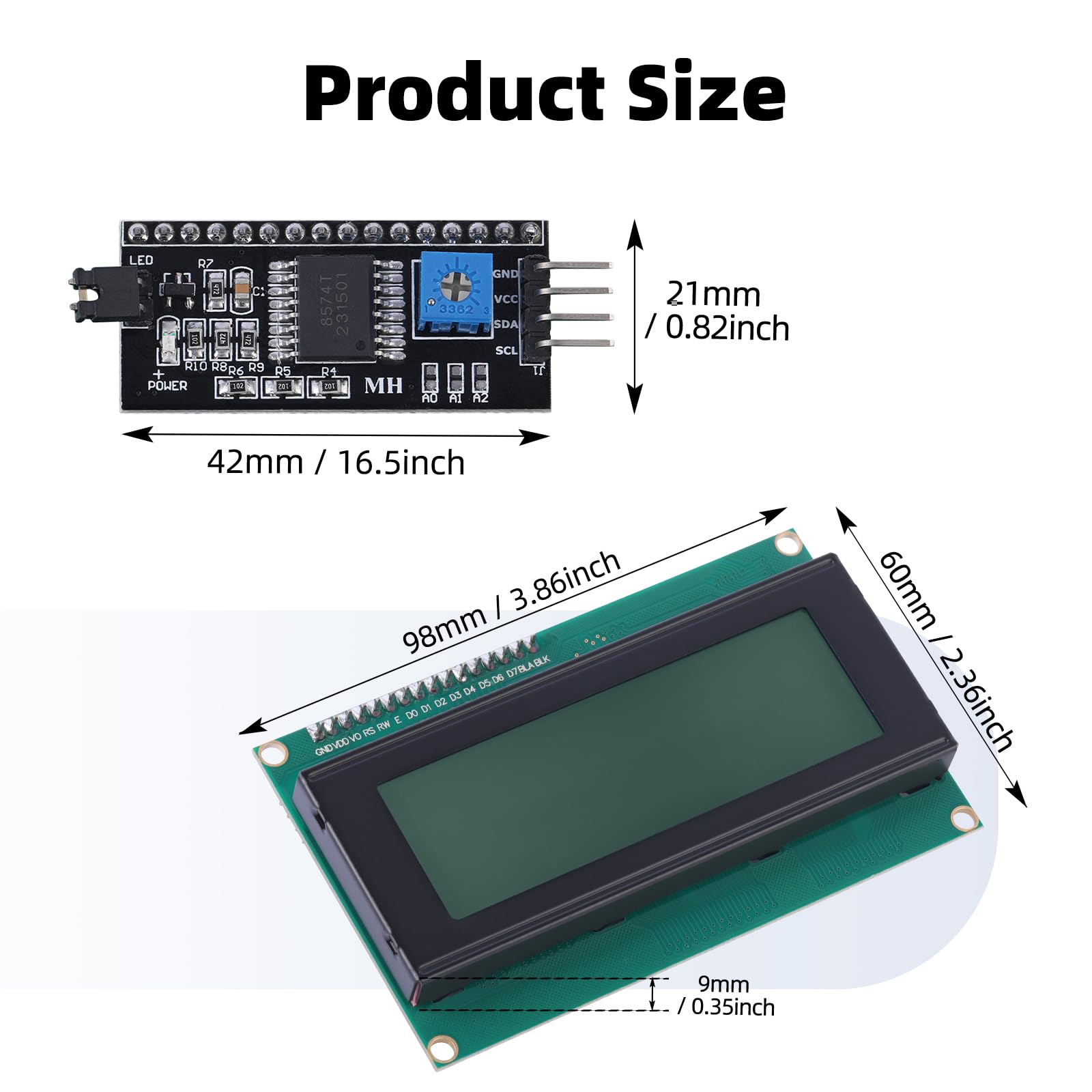 Amazon.com: 2004 LCD Display Module with IIC I2C Serial Interface