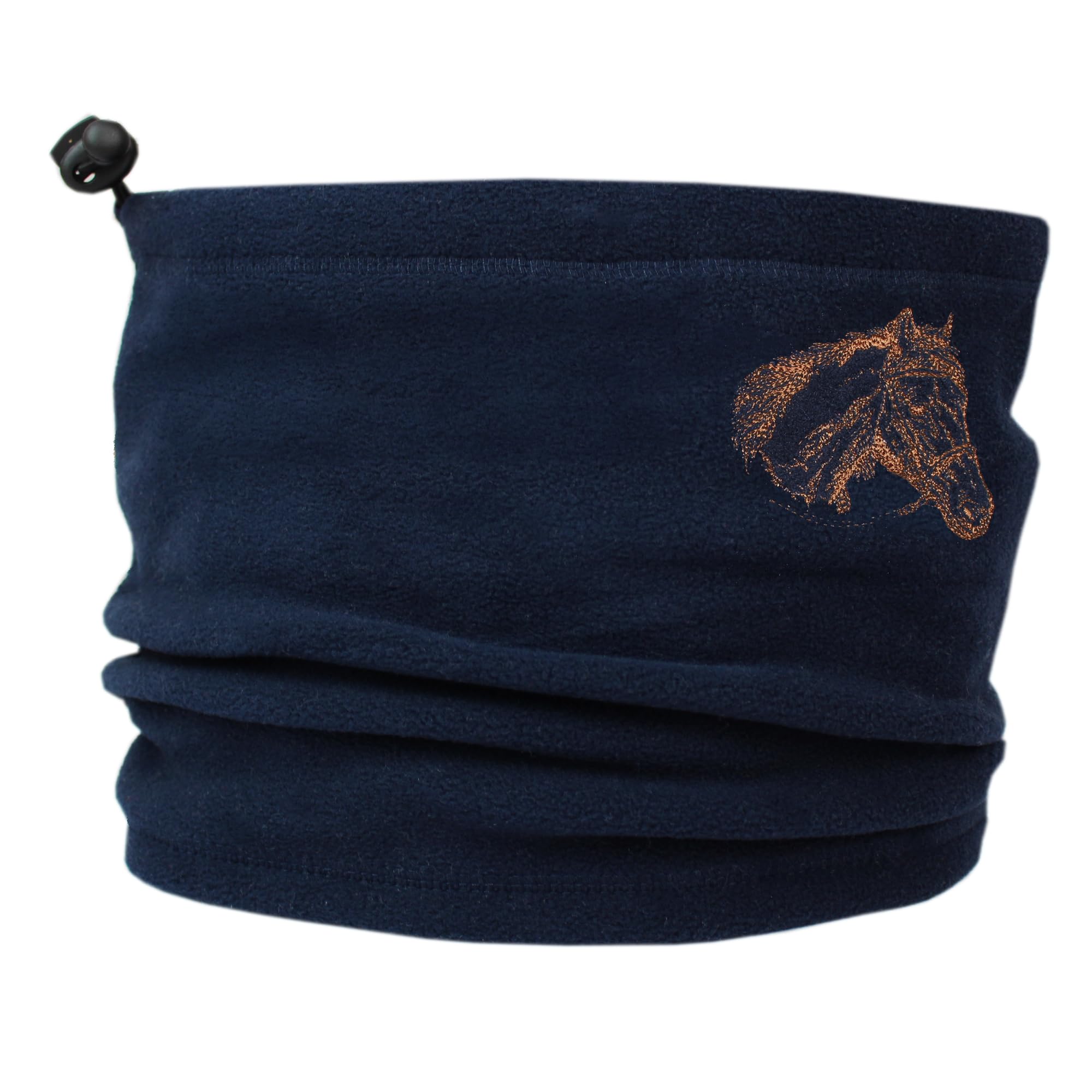 TeddyT's Horse Thermal Fleece Adjustable Toggle Snood (Navy)