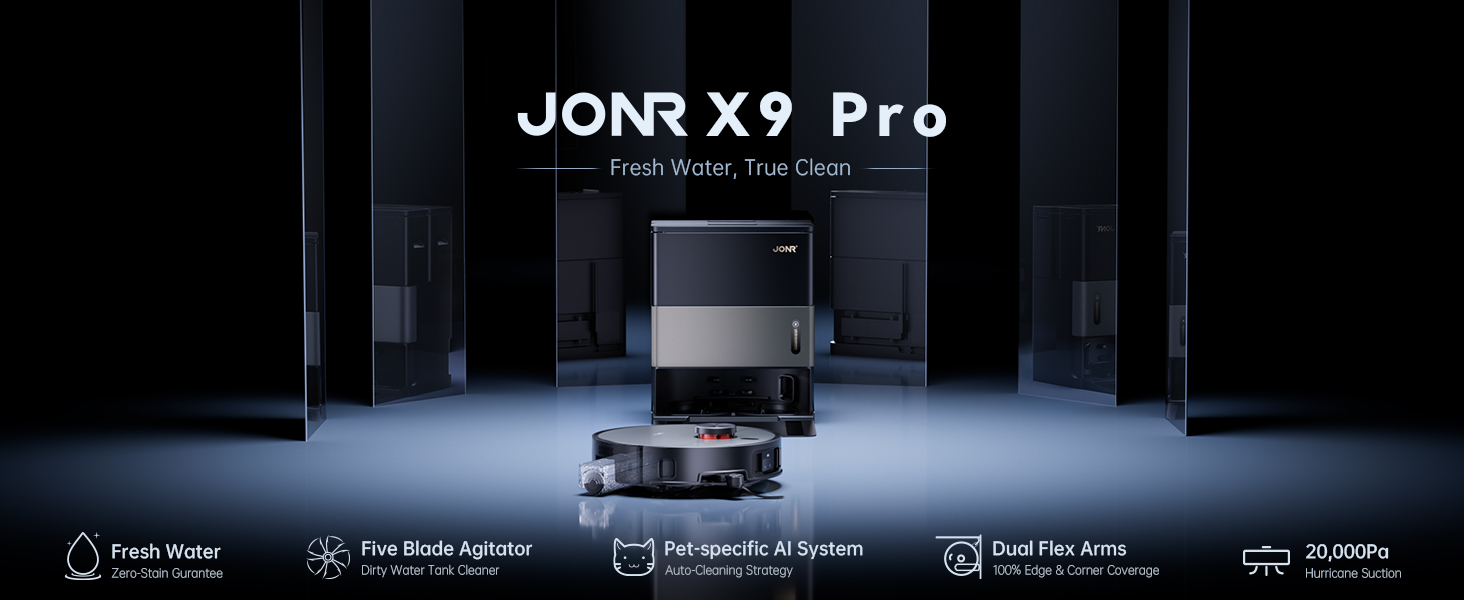 JONR X9 PRO ロボット掃除機 本体 Amazon.com - JONR X9 PRO Robot Vacuum Cleaner with Mop Function