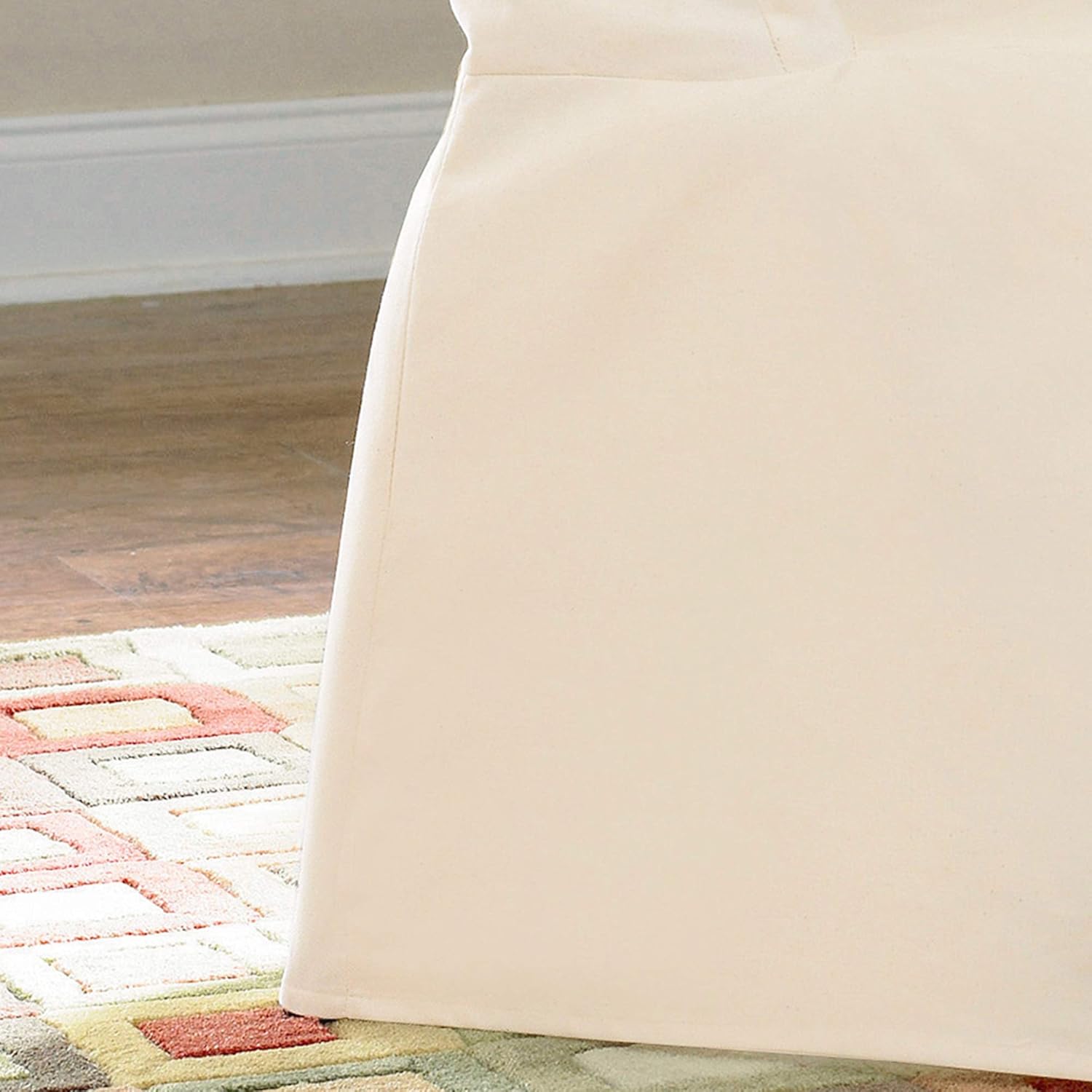 SureFit Cotton Duck Fabric Folding Chair Slipcover, Natural