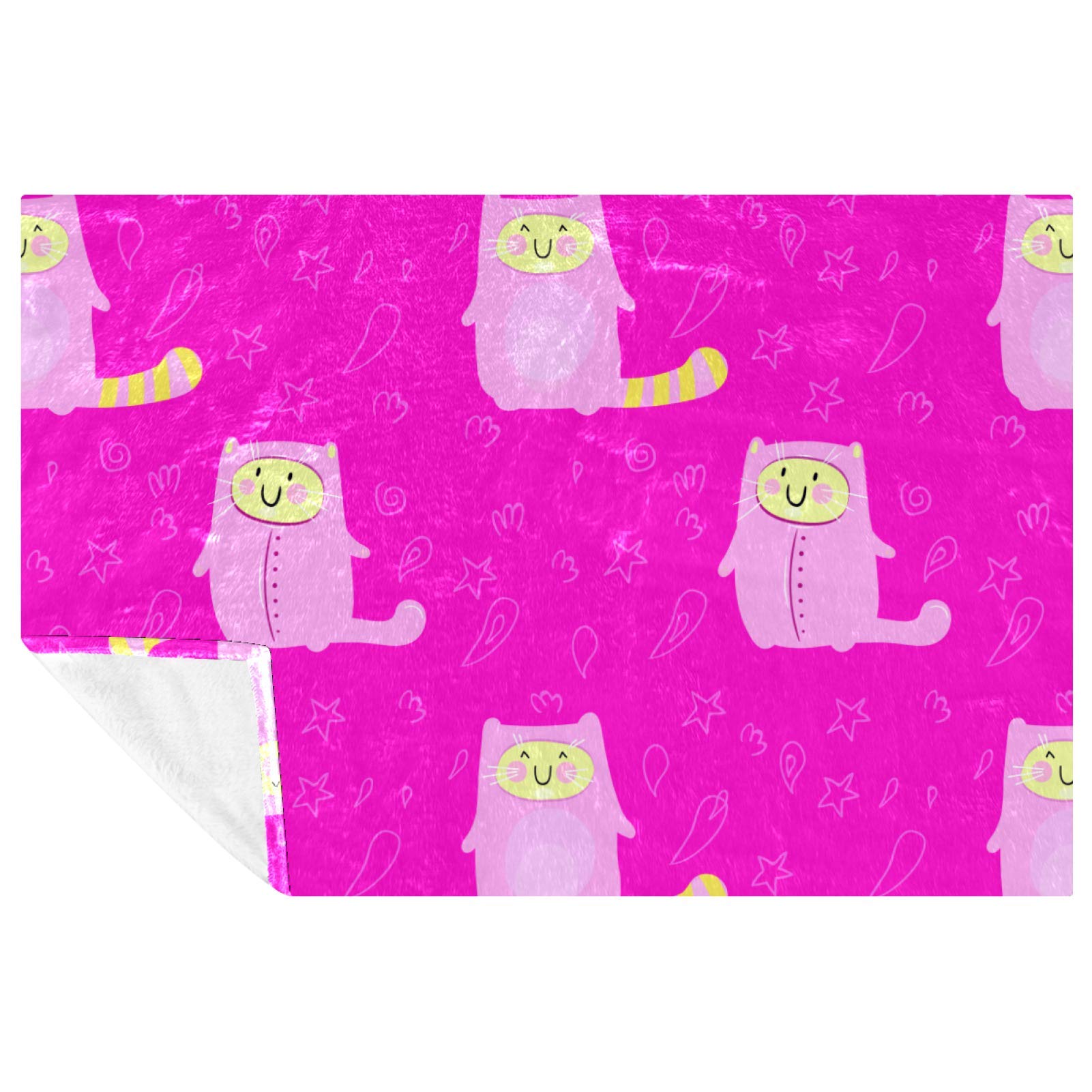 Couverture douce chat plaid chaud canapé lit 150x100