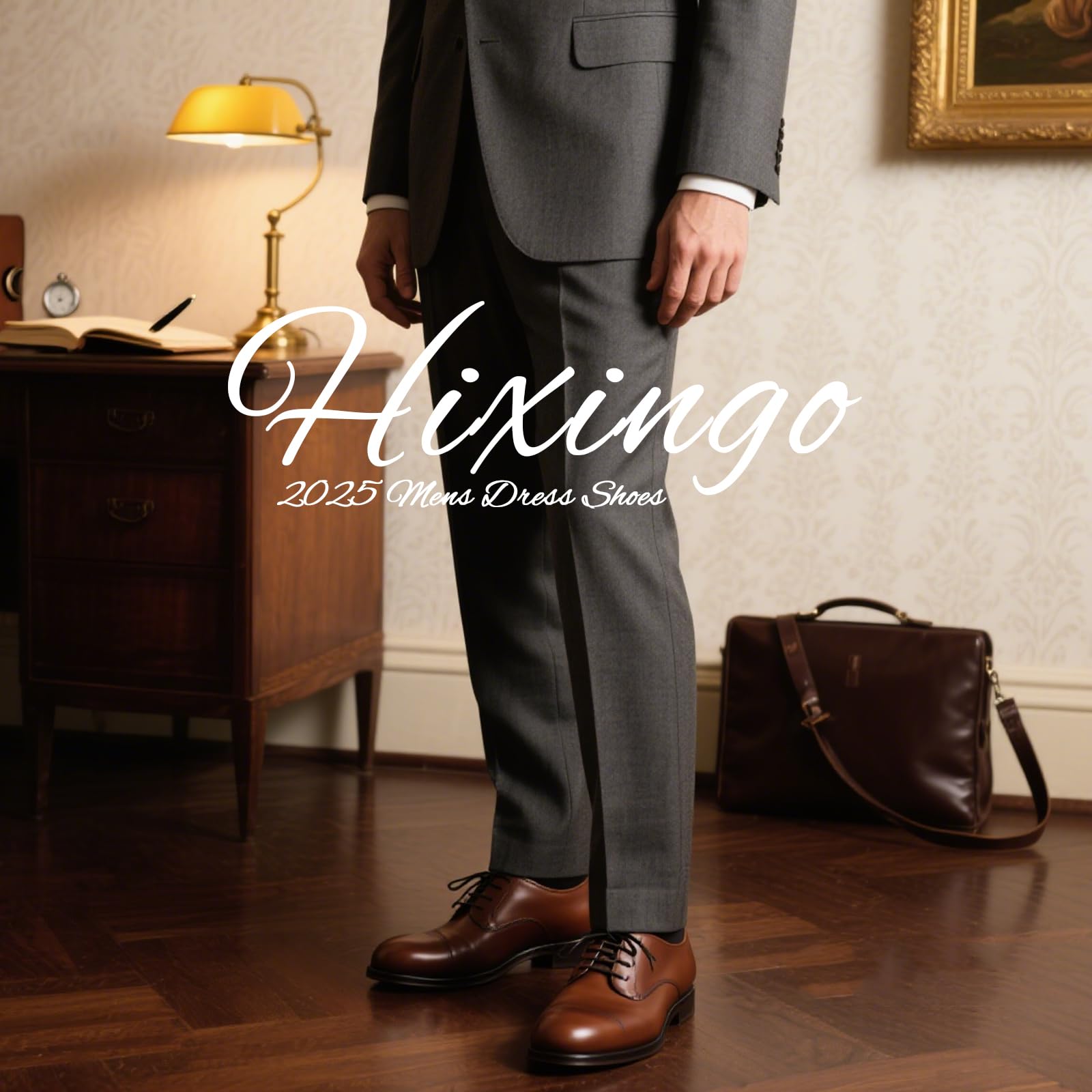 Hixingo Zapatos de Vestir Hombre Sin Cordones, 38-44 EU Zapatos de Cuero Modernos Zapatillas Vestir Hombre Verano Antideslizante Suela de Goma para Negocios, Bodas