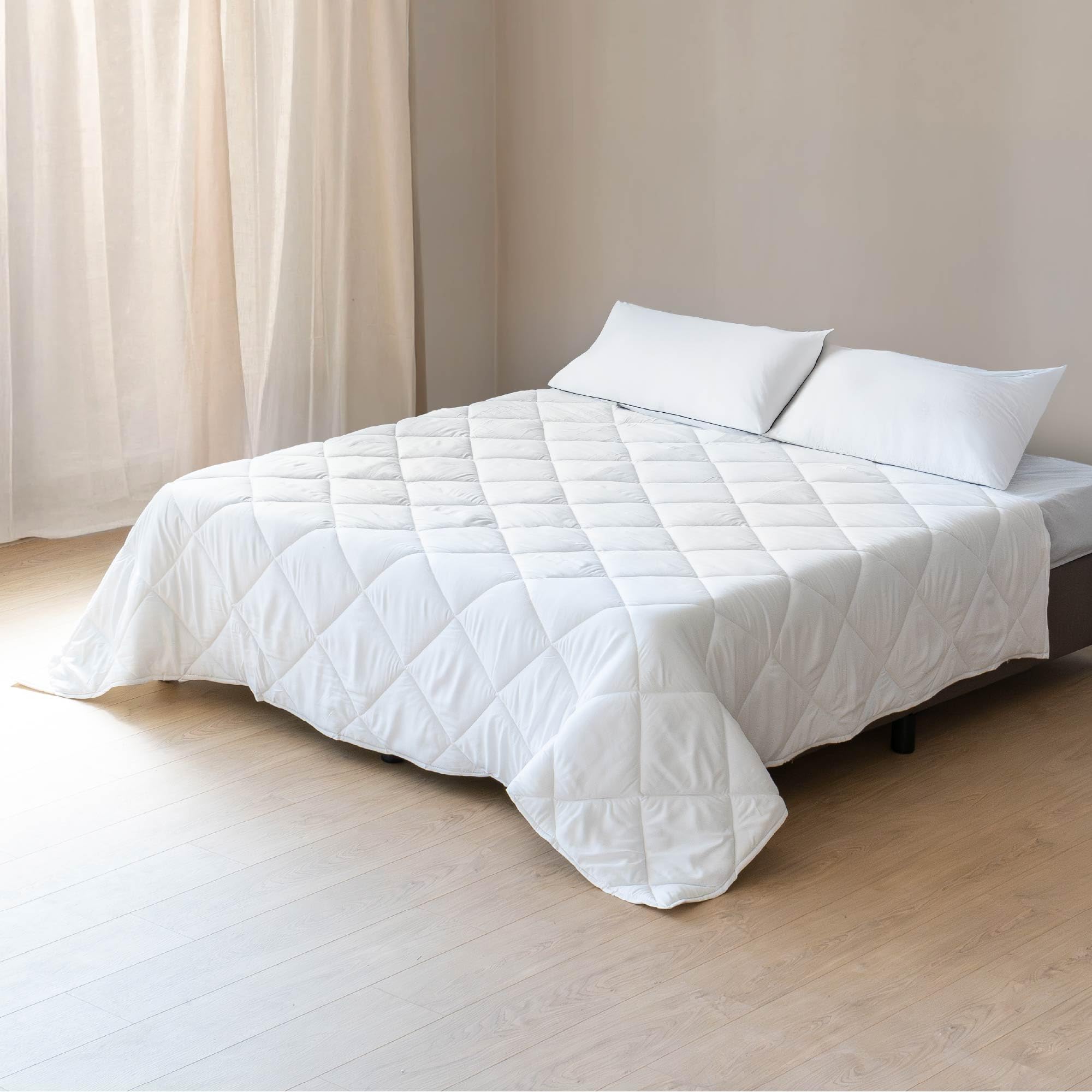 Leonardo Home - piumone invernale matrimoniale 260x260 - 450 gr mq - microfibra manopesca - piumone invernale caldo , morbido - prodotto 100% Made in Italy