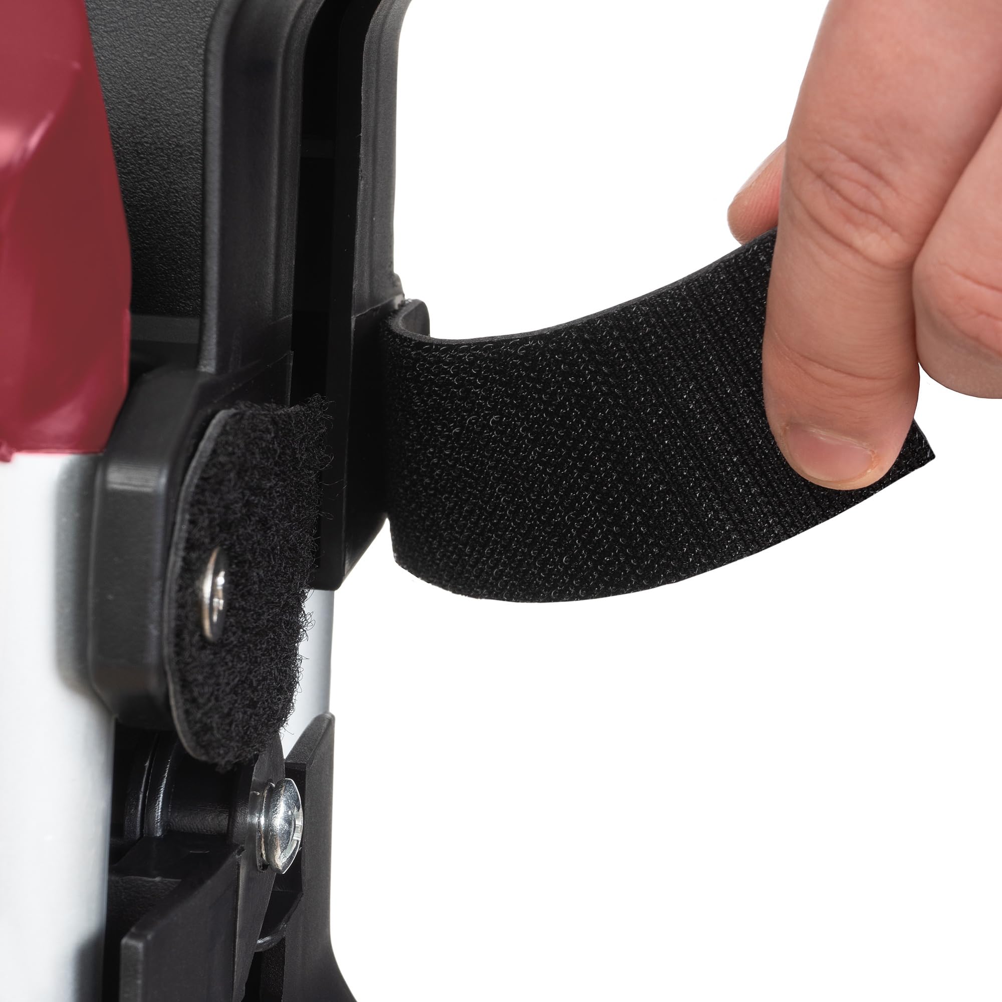 Mahlzeit Carrello da Portata Pieghevole con Ruote, 64 x 40,5 x 82 cm, Portata Fino a 150 kg, Scaffale Pieghevole a 3 Livelli, Rosso/Nero