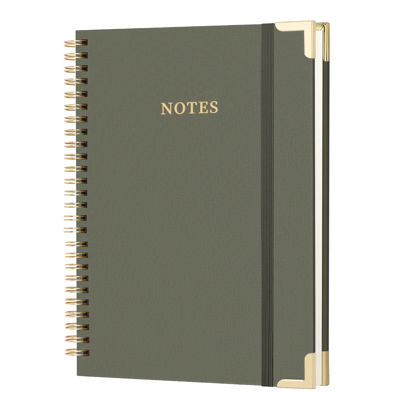 Alkalo A4 Large Spiral Notebook Journal, (8.5×11'' )100 Pages 50 Sheets Linen Hardcover College Ruled Journaling For Work & Note Taking Thick Spiral Journal For Writing Daily Journal For Women & Men — image 1