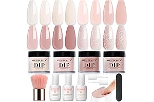 All-Season Nude Skin Glitter Dip Powder Nail Kit for a Perfect Home Manicure