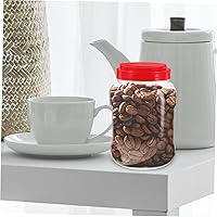 Vista 6 de Hemoton 2 tarros herméticos de almacenamiento de plástico para organización de cocina, recipientes de alimentos transparentes, tapa sellada para té