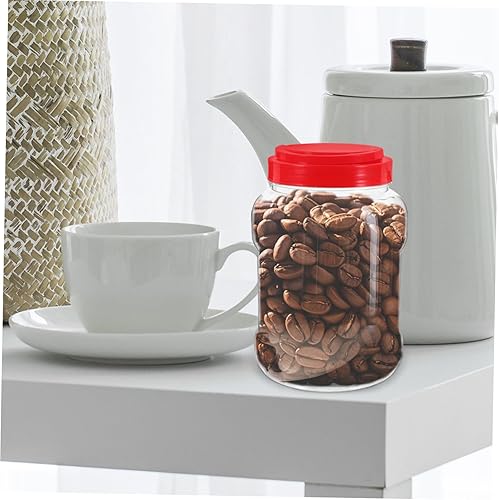 Miniatura 6 de Hemoton 2 tarros herméticos de almacenamiento de plástico para organización de cocina, recipientes de alimentos transparentes, tapa sellada para té