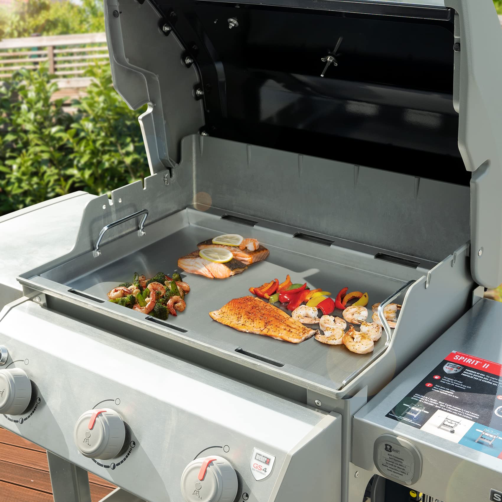 Onlyfire Plaque de Cuisson en Acier Inoxydable, BBQ Plancha pour Weber Spirit I, II & II 300 Series Gas Grills, Pièces de Rechange pour Gril Universel pour Weber Spirit S-310 S-320 E-310 E-320