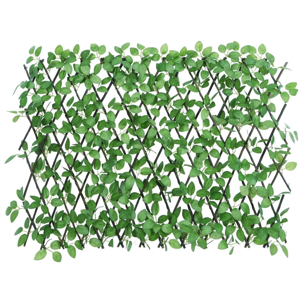 vidaXL Rankgitter mit Künstlichem Efeu 5 Stk., Sichtschutz Pflegeleicht Erweiterbar, Spalier für Terrasse Balkon Garten, Efeuzaun Hecke, 180x65cm