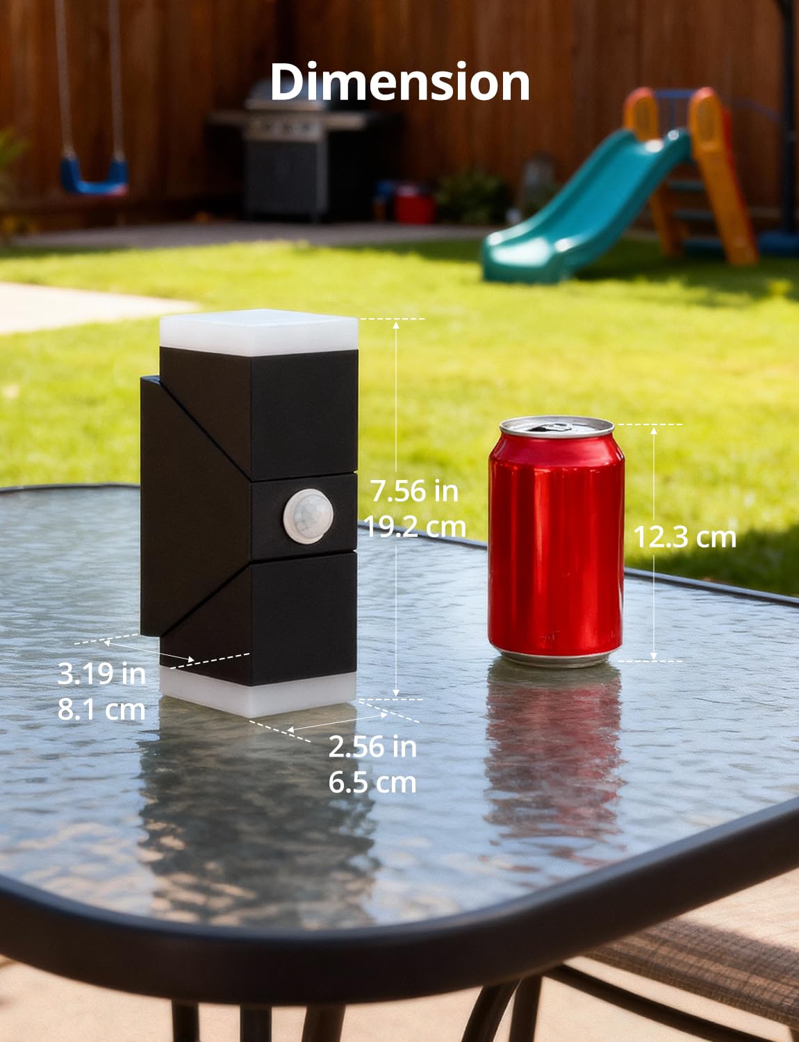 Combuh IP65 Wodoodporne Ścienne Lampy Zewnętrzne Zasilane Sieciowo, Zewnętrzne Oświetlenie Drzwi Wejściowych Z Czujnikiem PIR, Czarny 12W 960LM Ciepłe Białe, Ogród Ganek Taras