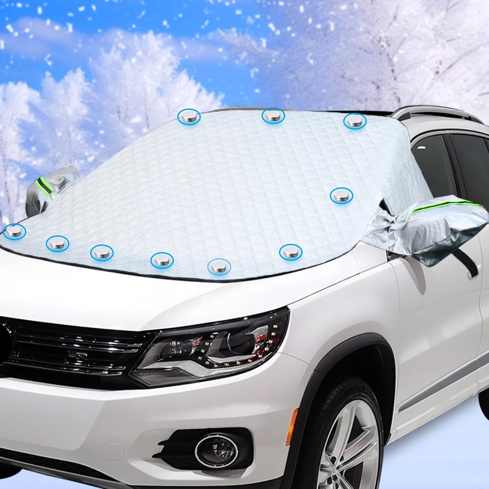 CWMAD Car Windscreen Cover for Nissan Note, Windshield Frost Cover Ice Snow Shield Windscreen Covers Frost for Winter