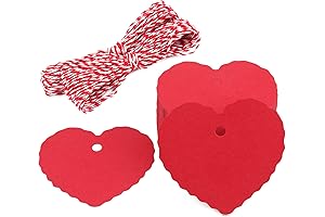 Charming Red Heart Tags for Thoughtful Expressions