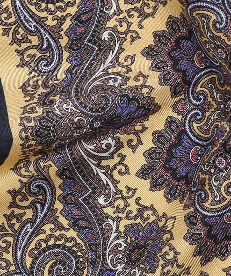 Image of Italian 100% Silk Pocket Square, Premium Small Batch Accessory for Men, 32x32 cm (12.5''x12.5''), One Side Print
