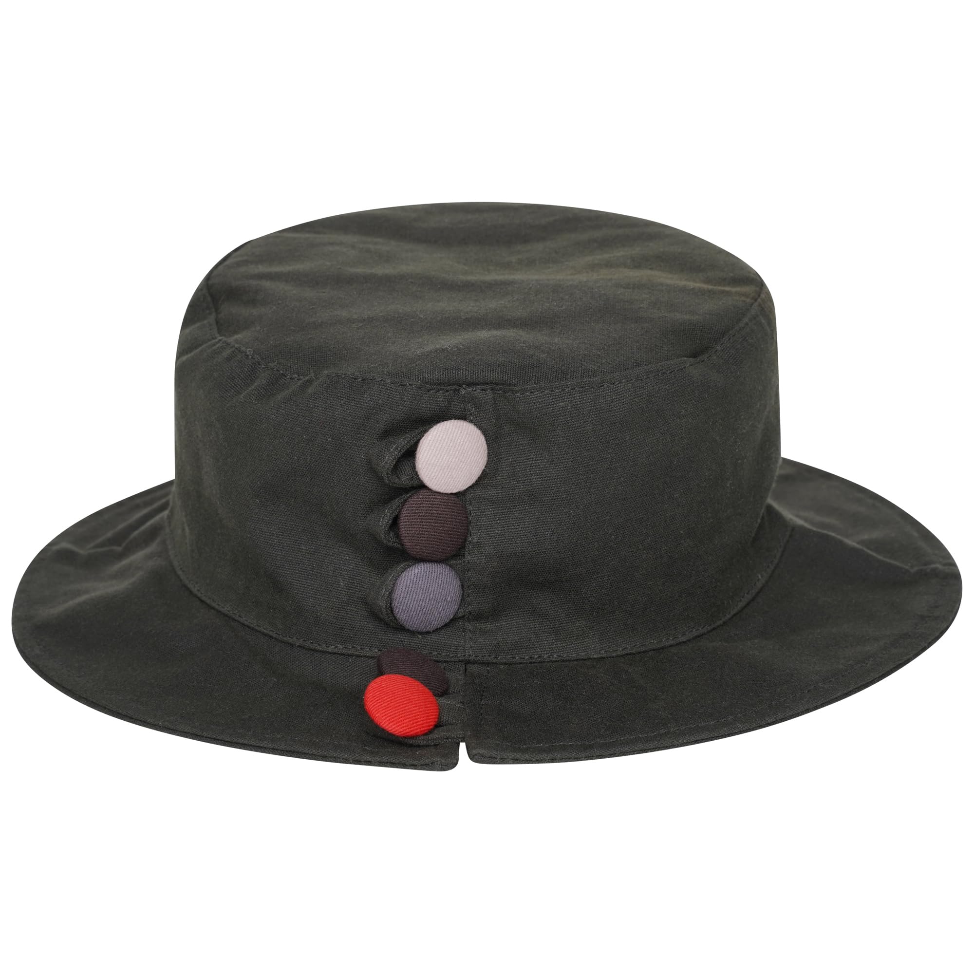 i-Smalls Wax Cotton Cloche Bucket Hat Classic Elegant Hat Outdoor Adventures (One Size) Olive