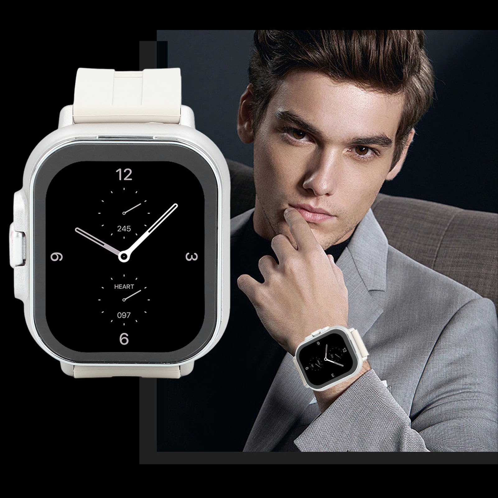 Montre Connectée 2 en 1 avec écouteurs pour Hommes et Femmes, Montre de Fitness avec écran HD de 2,01 Pouces, Batterie BT5.3 de 240 MAh, avec 120 Modes Sportifs pour