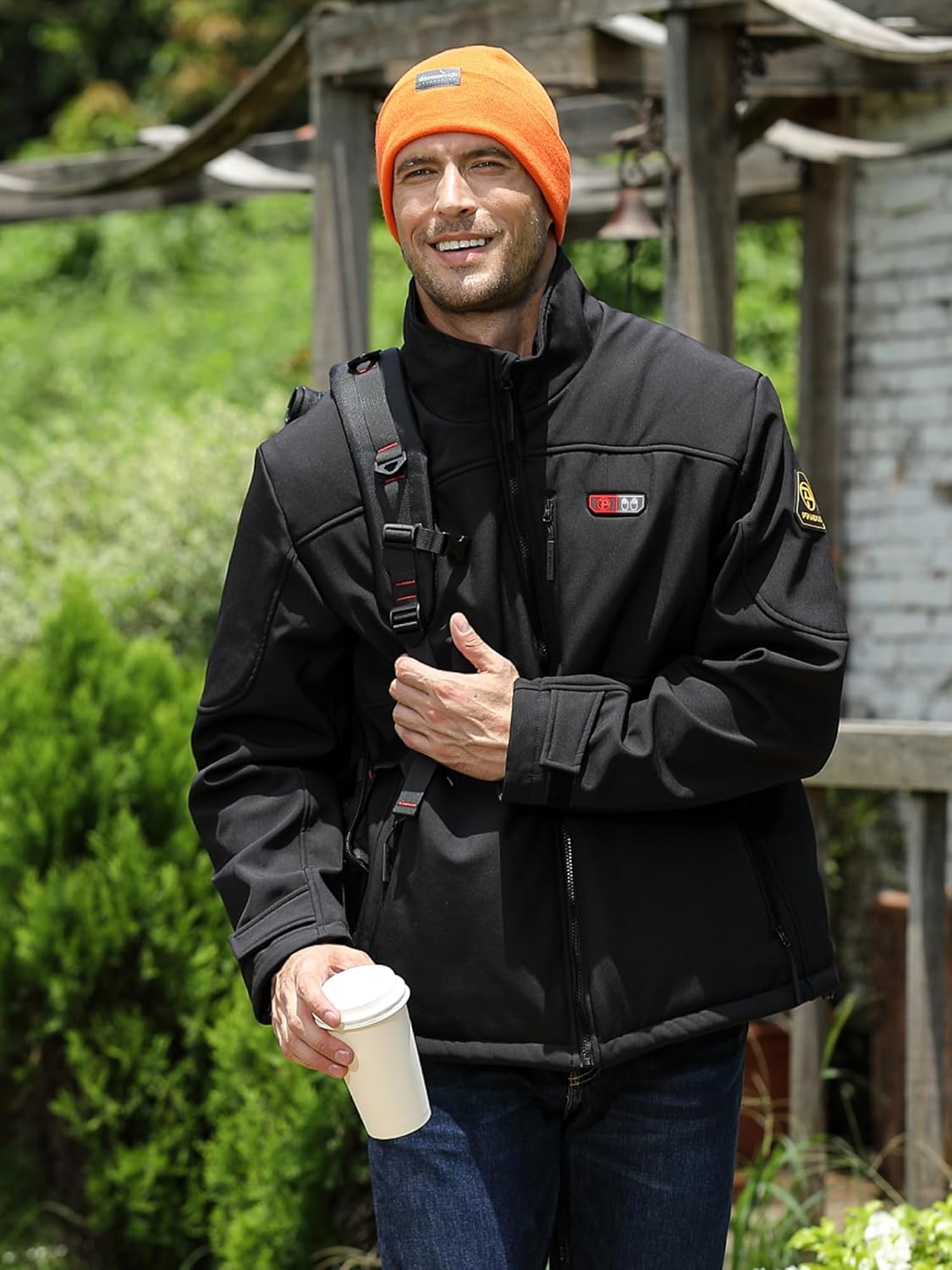 Men's Heated Jackets 5 Heat Zones Battery Pack Included, with Hand Warmer Pocket - Image 2
