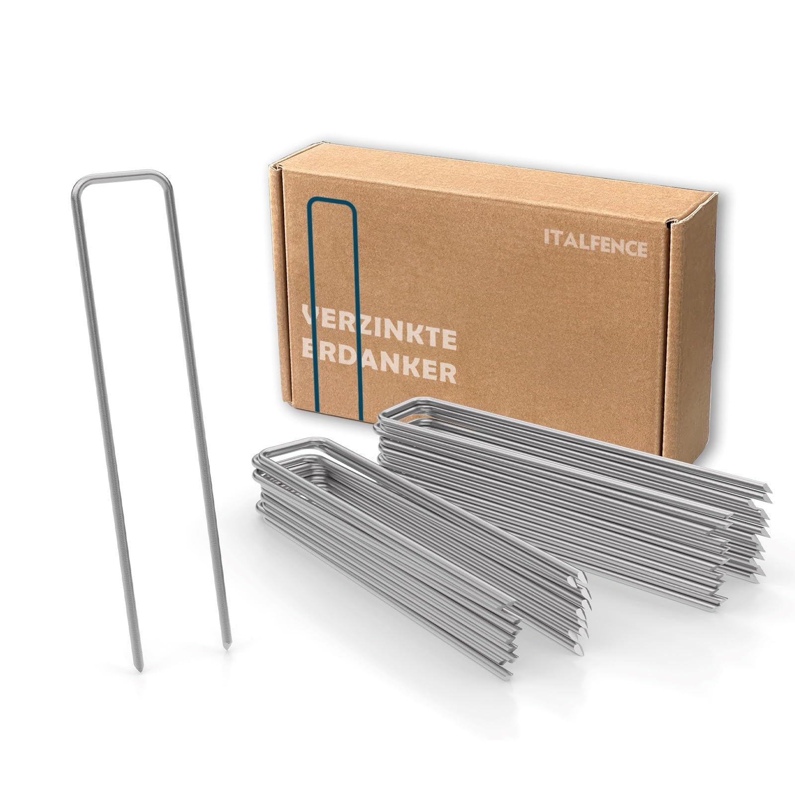 Erdanker Ø3,00mm, verzinkt, Erdnägel für Unkrautvlies [100 Stück]
